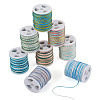 8 Rolls 8 Colors Segment Dyed Nylon Metallic Cord NWIR-TA0001-33-3