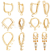 20Pcs 5 Styles Brass Hoop Earring Finding KK-HY0003-47-1