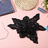 2Pcs Fabric with Tube Beads and Pearl Beads & Sequins Patches DIY-PH0038-13A-5