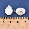 Oval Brass Locket Pendants KK-K414-12F-S-3