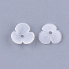 3-Petal Transparent Acrylic Bead Caps X-FACR-T001-01-2