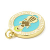 Rack Plating Brass Enamel Pendants KK-Q784-29G-3