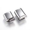 304 Stainless Steel Magnetic Clasps with Glue-in Ends STAS-D159-28P-2