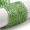 Electroplate Transparent Glass Beads Strands EGLA-A035-T4mm-L09-1