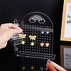 Arch Shaped Acrylic Earring Display Stands EDIS-WH0032-14-3