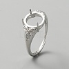 Adjustable Brass Solitaire Ring Settings FIND-WH0120-63B-1