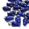 Dyed Natural White Jade Pendants G-B127-10P-04-1