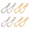   8Pcs 2 Colors Brass Hook Clasps KK-PH0010-32-1