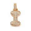 Brass Micro Pave Cubic Zirconia Pendants KK-C076-29I-G01-1