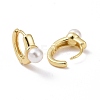 Plastic Pearl Hoop Earrings KK-E033-16G-2