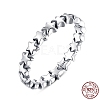 Anti-Tarnish Star Rhodium Plated 925 Sterling Silver Finger Rings RJEW-FF0003-07-17mm-6