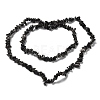 Natural Silver Sheen Obsidian Chip Beads Strands G-M205-07A-2
