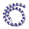 Handmade Evil Eye Lampwork Beads Strands LAMP-S069-01A-03-4