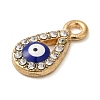 Alloy Enamel Rhinestone Glass Pendants X1-ENAM-U003-02G-09-2