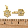 Brass Micro Pave Cubic Zirconia Pendants KK-N254-129A-G-3