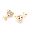 Brass Micro Pave Cubic Zirconia Charms X-KK-N263-67G-2