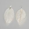 Electroplated Natural Leaf Big Pendants IFIN-Q119-03A-2