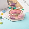 Synthetic Hematite & Polymer Clay Heishi Beads Stretch Bracelets Set BJEW-JB07380-2