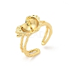 Brass Cup Peg Open Cuff Ring Settings KK-G518-10G-03-1