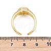 Brass Micro Pave Cubic Zirconia Cuff Rings for Women LS-CU-CBA0A21-04G-5