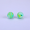 Printed Round Silicone Focal Beads SI-JX0056A-66-1