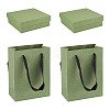2Pcs Square Paper Jewelry Display Cases CON-TA0001-39F-01-3