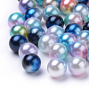Rainbow Acrylic Imitation Pearl Beads OACR-R065-3mm-A-1