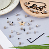 Alloy and Brass Pin Keepers Locking Clasps TOOL-WH0059-082B-P-4