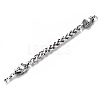 Men's Alloy Wheat Chain Bracelets BJEW-T014-07AS-2