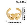 304 Stainless Steel Open Cuff Rings KF3261-2-1