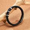 Braided Leather Cord Bracelets for Men BJEW-Z081-11EB-01-3