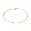 Rack Plating Brass Micro Pave Clear Cubic Zirconia Letter Open Cuff Bangles BJEW-A018-01G-J-3