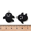 Halloween Theme Opaque Resin Pendants RESI-N039-87-3