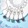 304 Stainless Steel Chain Pouch Natural Gemstone Pendant Decorations HJEW-JM01889-01-2