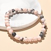 Natural Zebra Jasper Bead Stretch Bracelets X-BJEW-K212-A-035-7