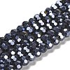 Electroplate Opaque Glass Beads Strands LS-EGLA-A035-P8mm-A18-1