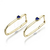 Brass Enamel Huggie Hoop Earrings EJEW-N011-32-NF-2