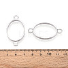 Alloy Oval Open Back Bezel Connector Charms FIND-WH0521-15B-3