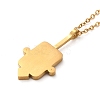 304 Stainless Steel Pandant Necklace for Men Women NJEW-O126-02G-01-3