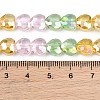 Electroplate Transparent Glass Beads Strands GL-CBADAFE-01D-5