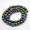 Grade A Electroplate Magnetic  Synthetic Hematite Beads Strands G-O004A-09-1