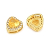 Brass Pave Cubic Zirconia Beads CU-CBA3D67-08G-08-2