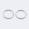 Anti-Tarnish Rhodium Plated 925 Sterling Silver Open Jump Rings STER-F036-02P-0.9x6mm-2