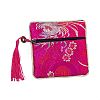 Chinese Brocade Tassel Zipper Jewelry Bag Gift Pouch ABAG-F005-10-1