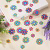 32Pcs 8 Styles Spray Painted 430 Stainless Steel Filigree Pendants STAS-TA0001-96-5