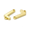 Rack Plating Brass Letter Connector Charms KK-C007-38G-L-3