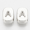 Tibetan Style Alloy Letter Slide Charms TIBEB-R067-AS-LF-3