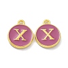 Golden Plated Alloy Enamel Charms ENAM-XCP0001-13X-1
