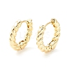 Brass Twisted Rope Chunky Hinged Huggie Hoop Earrings for Women EJEW-P196-25G-1