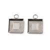 304 Stainless Steel Pendant Cabochon Settings STAS-Z201-02P-03-1